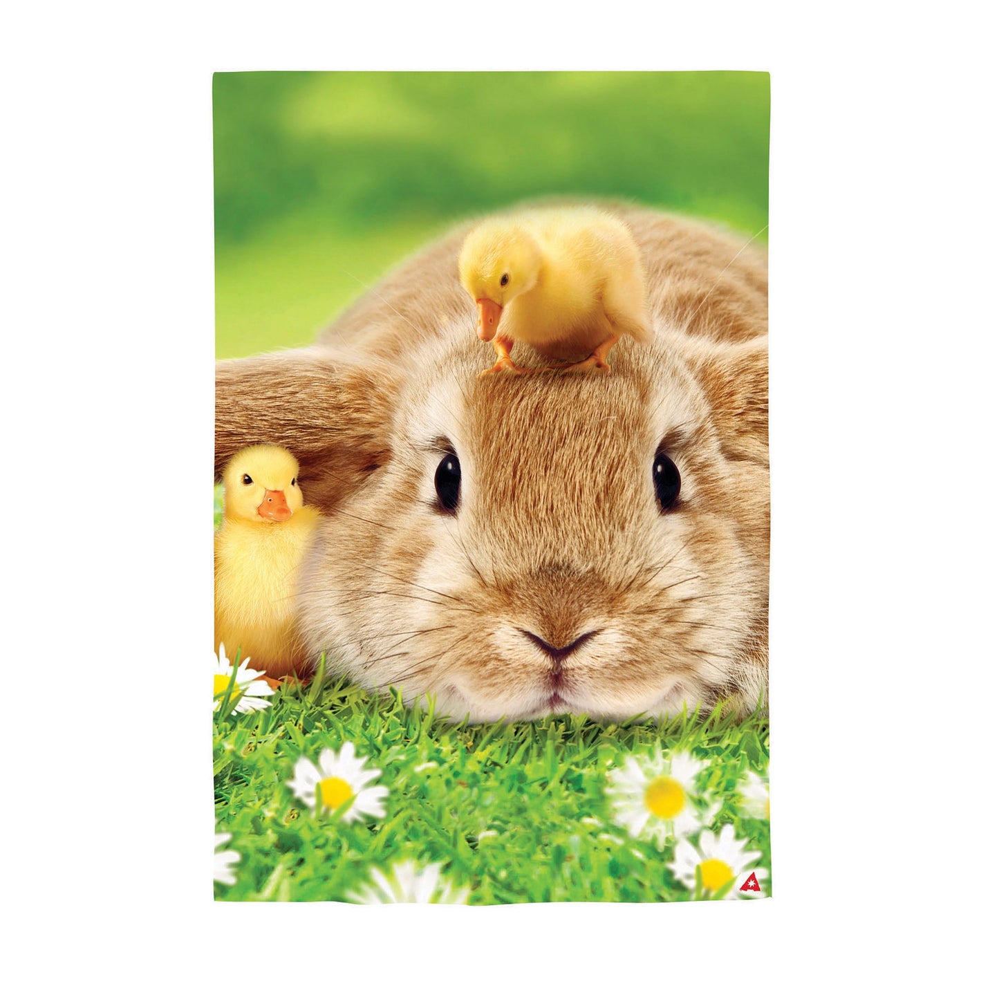 Bunny and Duckling Lustre House Flag - Tampa Home & Garden Store