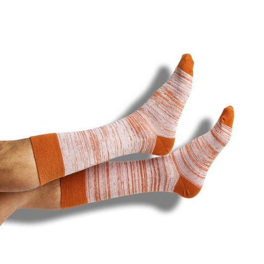 CiderOrange Mixed 4 Pack -B socks by DeadSoxy, orange toe and heel in team colorways on Tampa Home & Garden Store