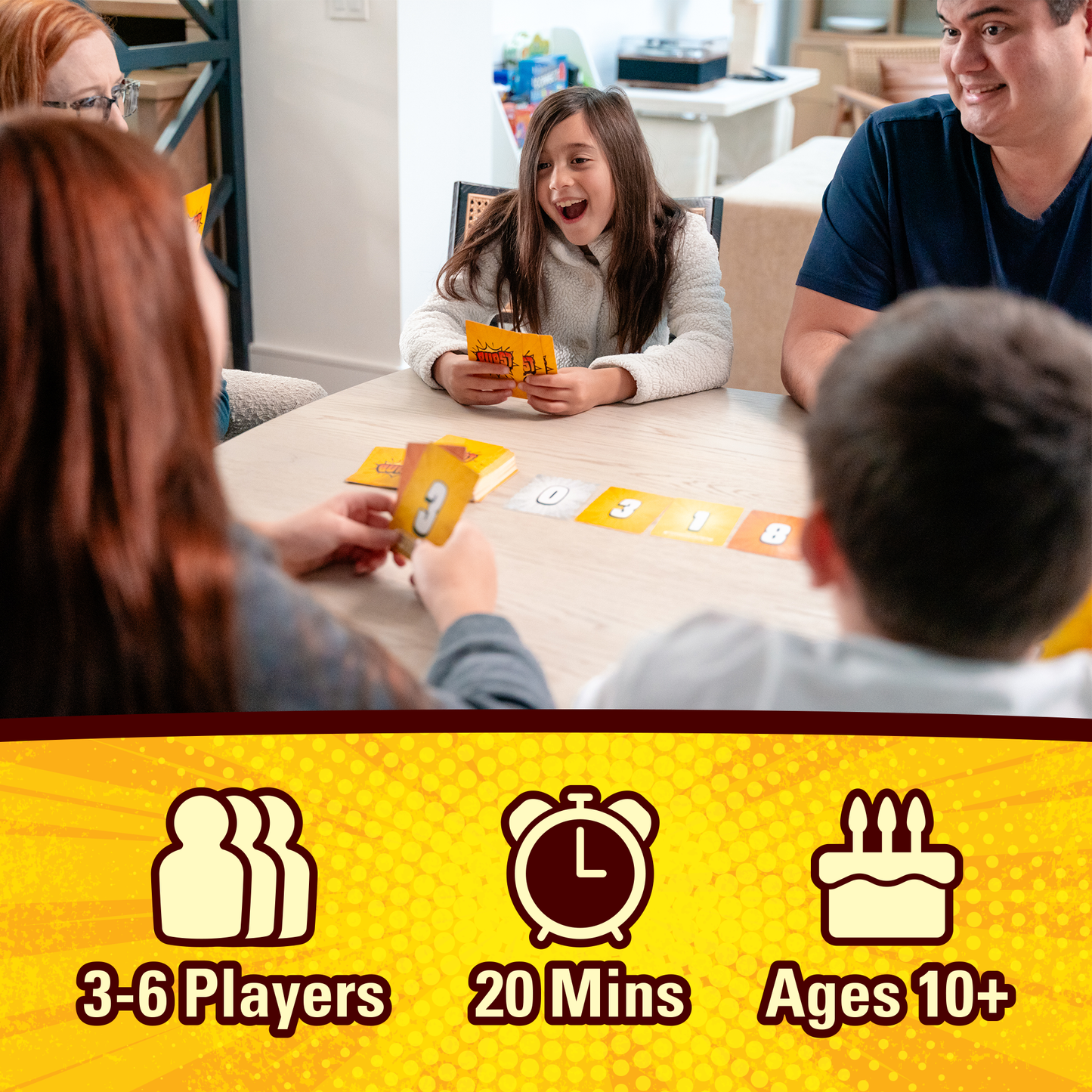 Burst card game by Lost Boy Entertainment for 3-6 players 20 minutes ages 10+ yellow box on Tampa Home & Garden Store