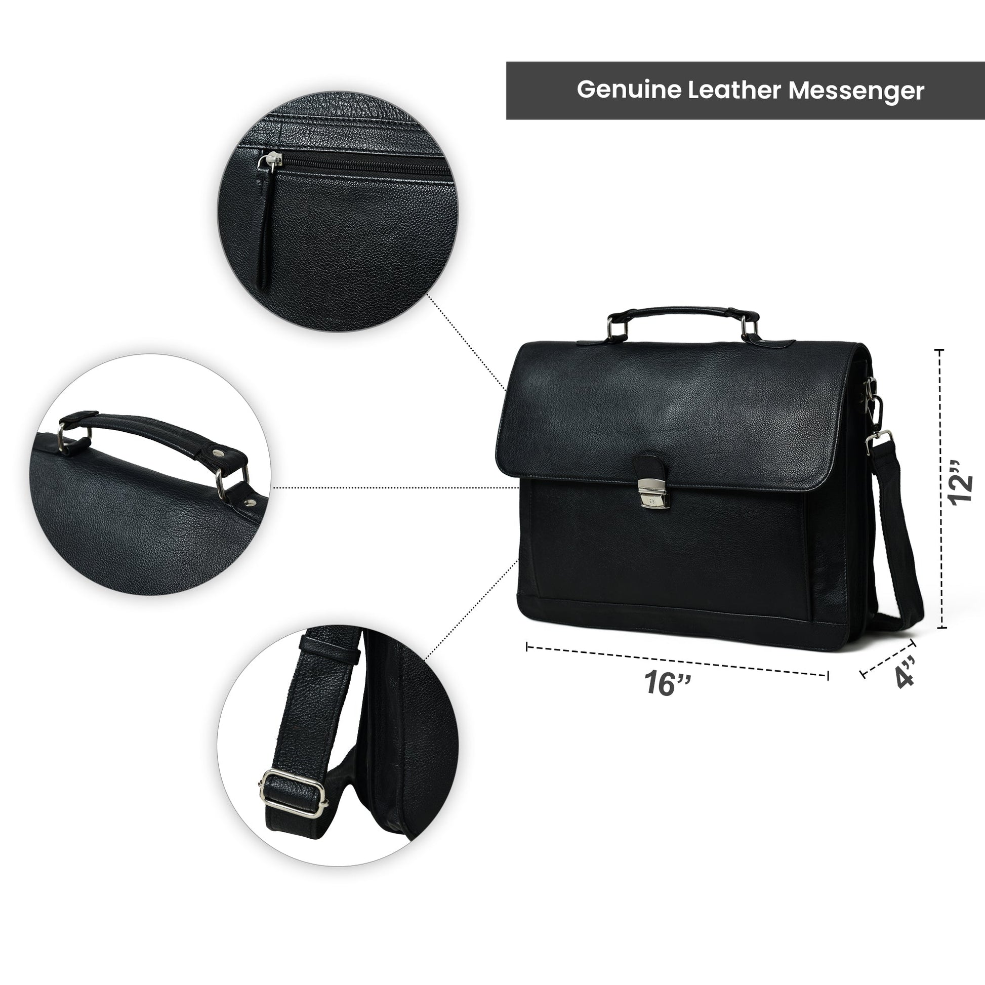 Business Attache Laptop Bag - Italian Finish - Tampa Home & Garden Store