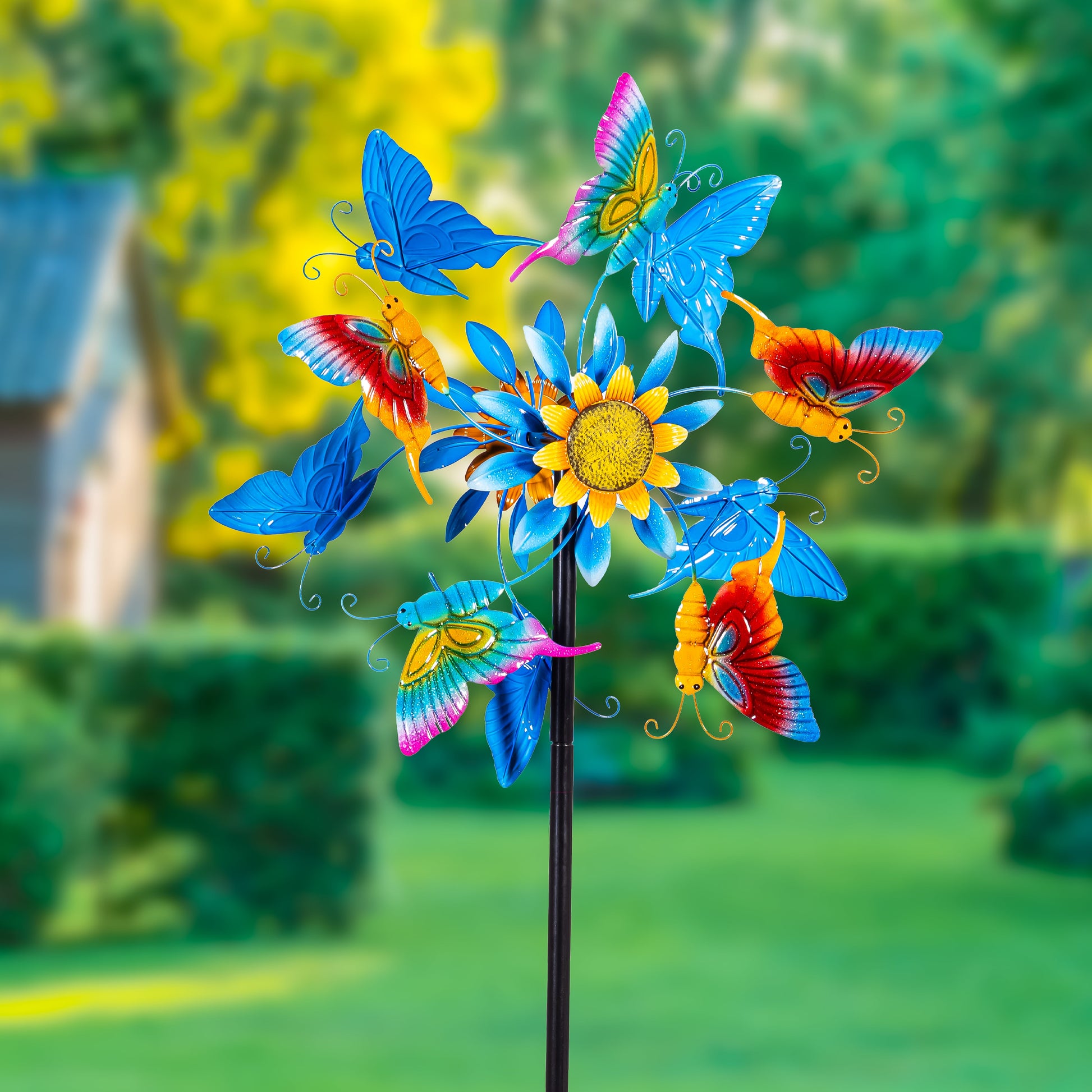 Butterfly Breeze Wind Spinner 74"H - Tampa Home & Garden Store