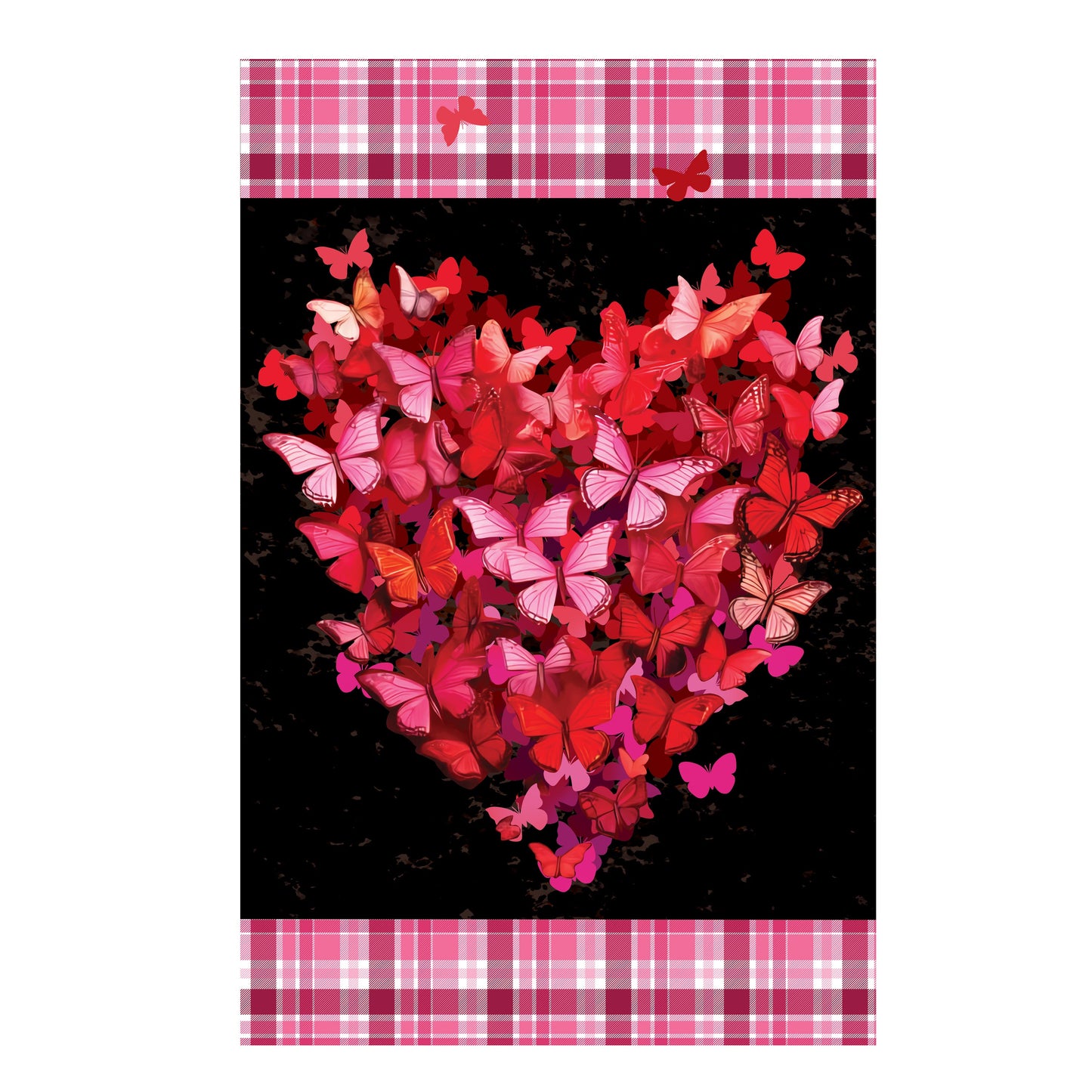 Butterfly Heart Applique House Flag - Tampa Home & Garden Store