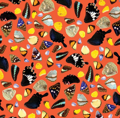 Butterfly Terrazzo Wallpaper, orange - Tampa Home & Garden Store