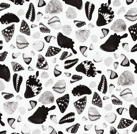 Butterfly Terrazzo Wallpaper, white and black - Tampa Home & Garden Store