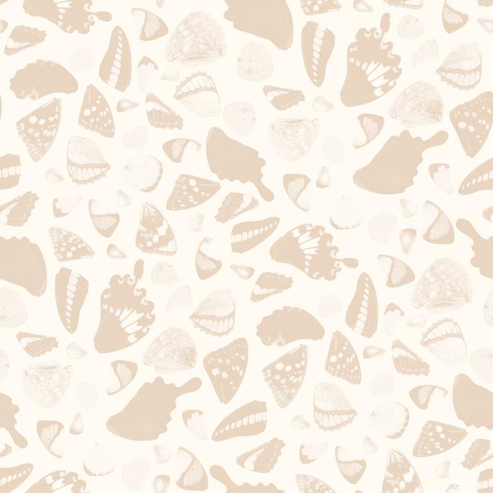 Butterfly Terrazzo Wallpaper, white and peach - Tampa Home & Garden Store