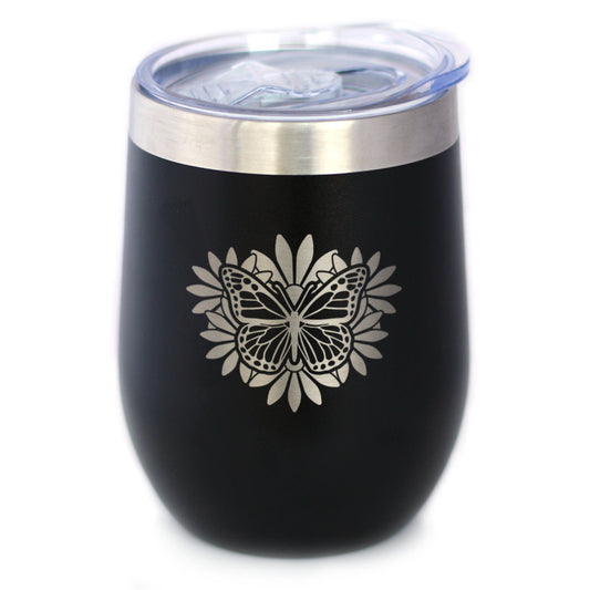 Butterfly - Wine Tumbler - Tampa soil911.com