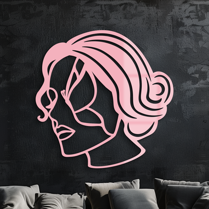 Butterfly Woman Face Silhouette Metal Wall Art – Modern Feminine Design - KAFGP039 - Tampa Home & Garden Store