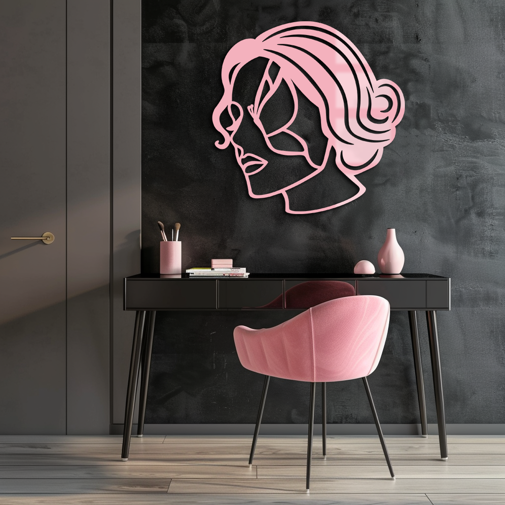 Butterfly Woman Face Silhouette Metal Wall Art – Modern Feminine Design - KAFGP039 - Tampa Home & Garden Store