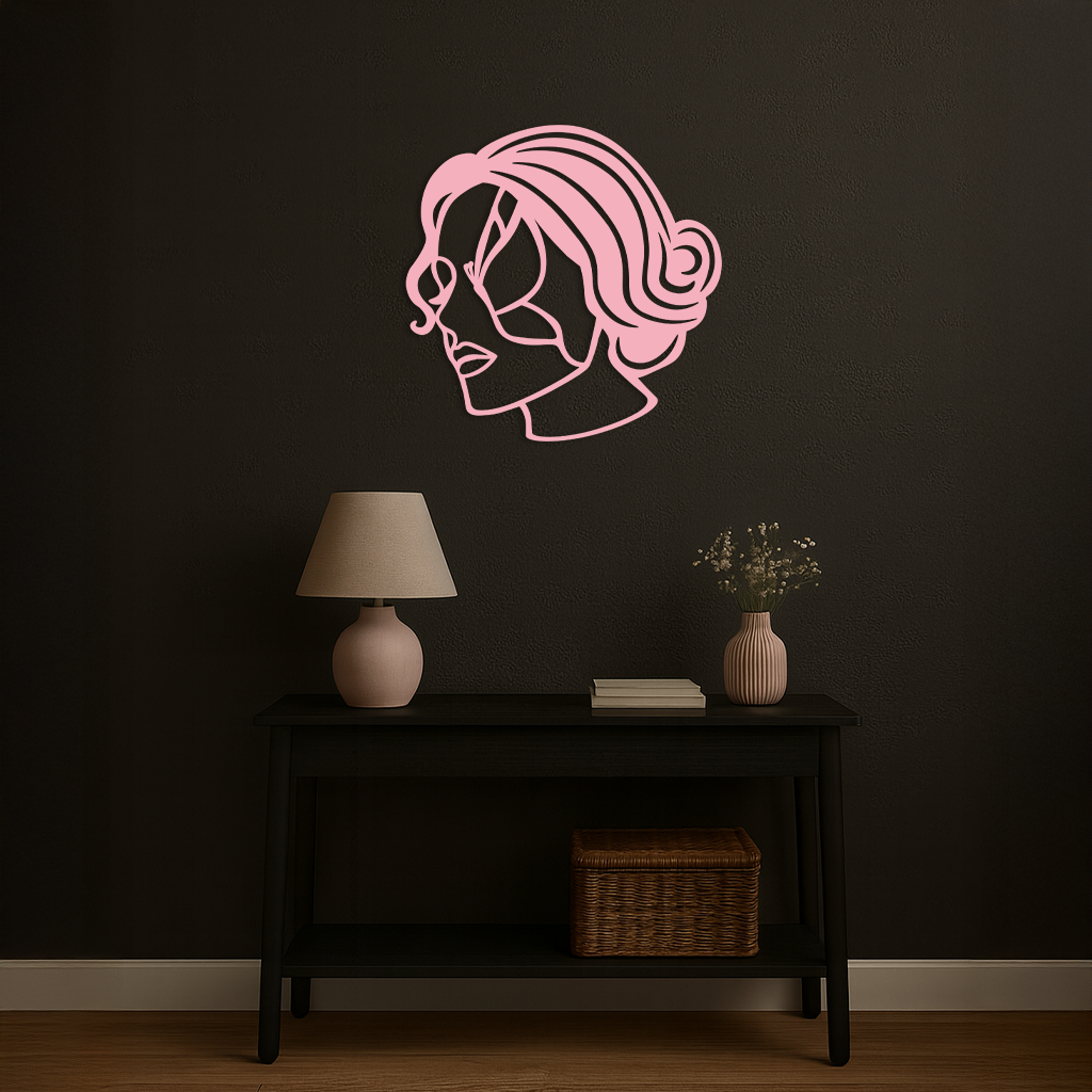Butterfly Woman Face Silhouette Metal Wall Art – Modern Feminine Design - KAFGP039 - Tampa Home & Garden Store