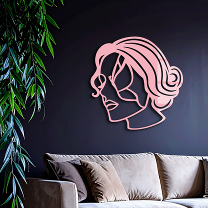Butterfly Woman Face Silhouette Metal Wall Art – Modern Feminine Design - KAFGP039 - Tampa Home & Garden Store