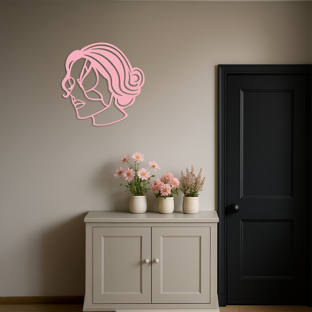 Butterfly Woman Face Silhouette Metal Wall Art – Modern Feminine Design - KAFGP039 - Tampa Home & Garden Store