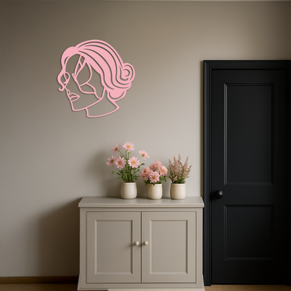 Butterfly Woman Face Silhouette Metal Wall Art – Modern Feminine Design - KAFGP039 - Tampa Home & Garden Store