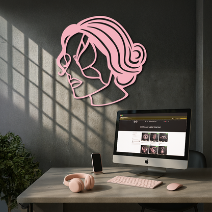 Butterfly Woman Face Silhouette Metal Wall Art – Modern Feminine Design - KAFGP039 - Tampa Home & Garden Store