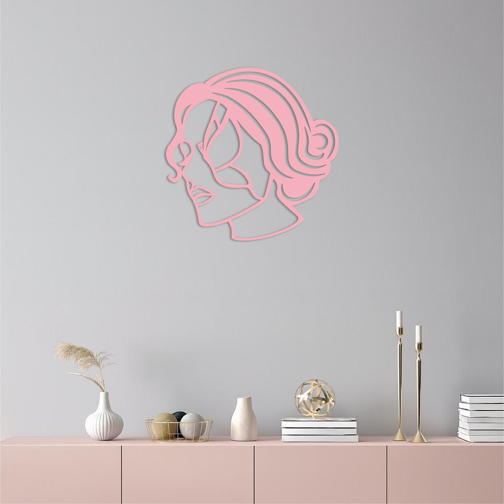 Butterfly Woman Face Silhouette Metal Wall Art – Modern Feminine Design - KAFGP039 - Tampa Home & Garden Store