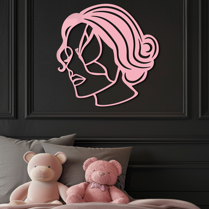 Butterfly Woman Face Silhouette Metal Wall Art – Modern Feminine Design - KAFGP039 - Tampa Home & Garden Store