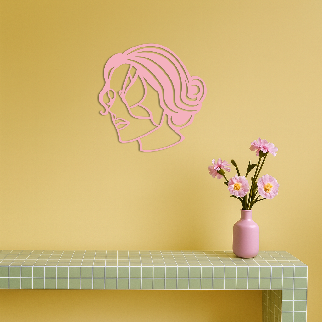 Butterfly Woman Face Silhouette Metal Wall Art – Modern Feminine Design - KAFGP039 - Tampa Home & Garden Store
