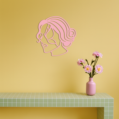 Butterfly Woman Face Silhouette Metal Wall Art – Modern Feminine Design - KAFGP039 - Tampa Home & Garden Store