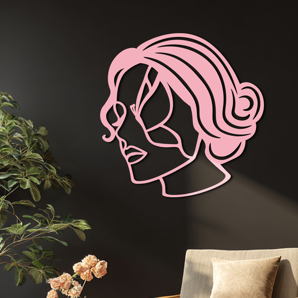 Butterfly Woman Face Silhouette Metal Wall Art – Modern Feminine Design - KAFGP039 - Tampa Home & Garden Store