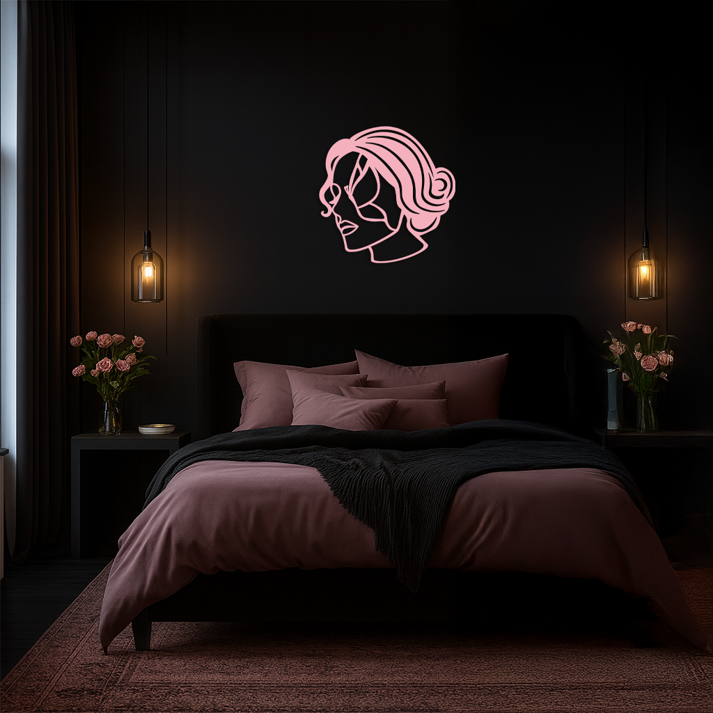 Butterfly Woman Face Silhouette Metal Wall Art – Modern Feminine Design - KAFGP039 - Tampa Home & Garden Store