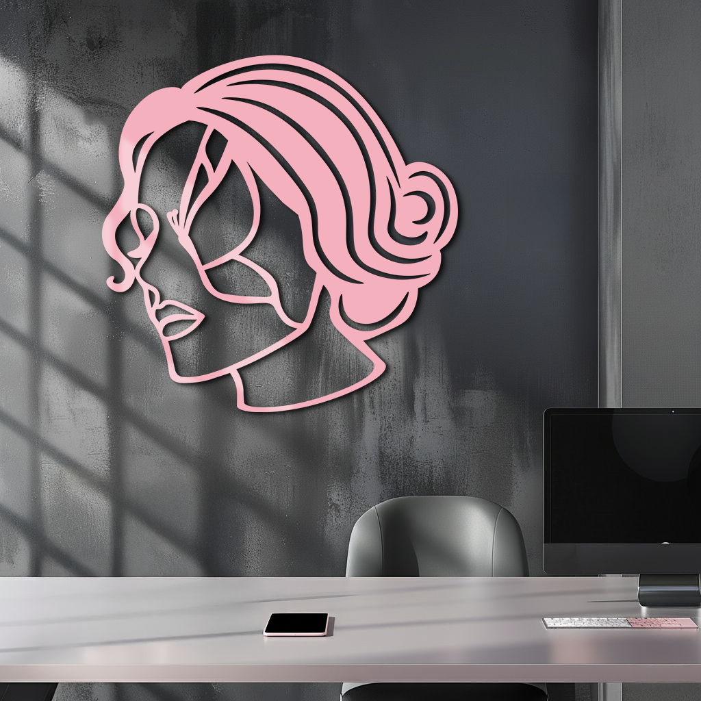 Butterfly Woman Face Silhouette Metal Wall Art – Modern Feminine Design - KAFGP039 - Tampa Home & Garden Store