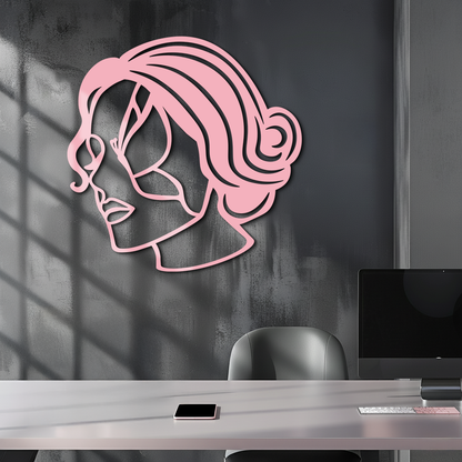 Butterfly Woman Face Silhouette Metal Wall Art – Modern Feminine Design - KAFGP039 - Tampa Home & Garden Store