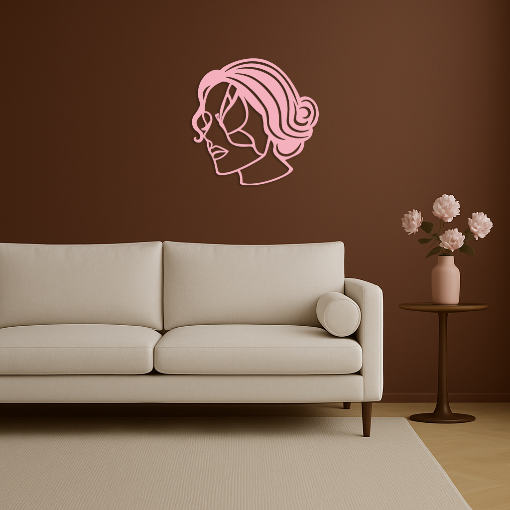 Butterfly Woman Face Silhouette Metal Wall Art – Modern Feminine Design - KAFGP039 - Tampa Home & Garden Store