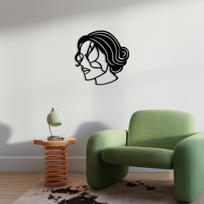 Butterfly Woman Face Silhouette Metal Wall Art – Modern Feminine Design - KAFGP039 - Tampa Home & Garden Store