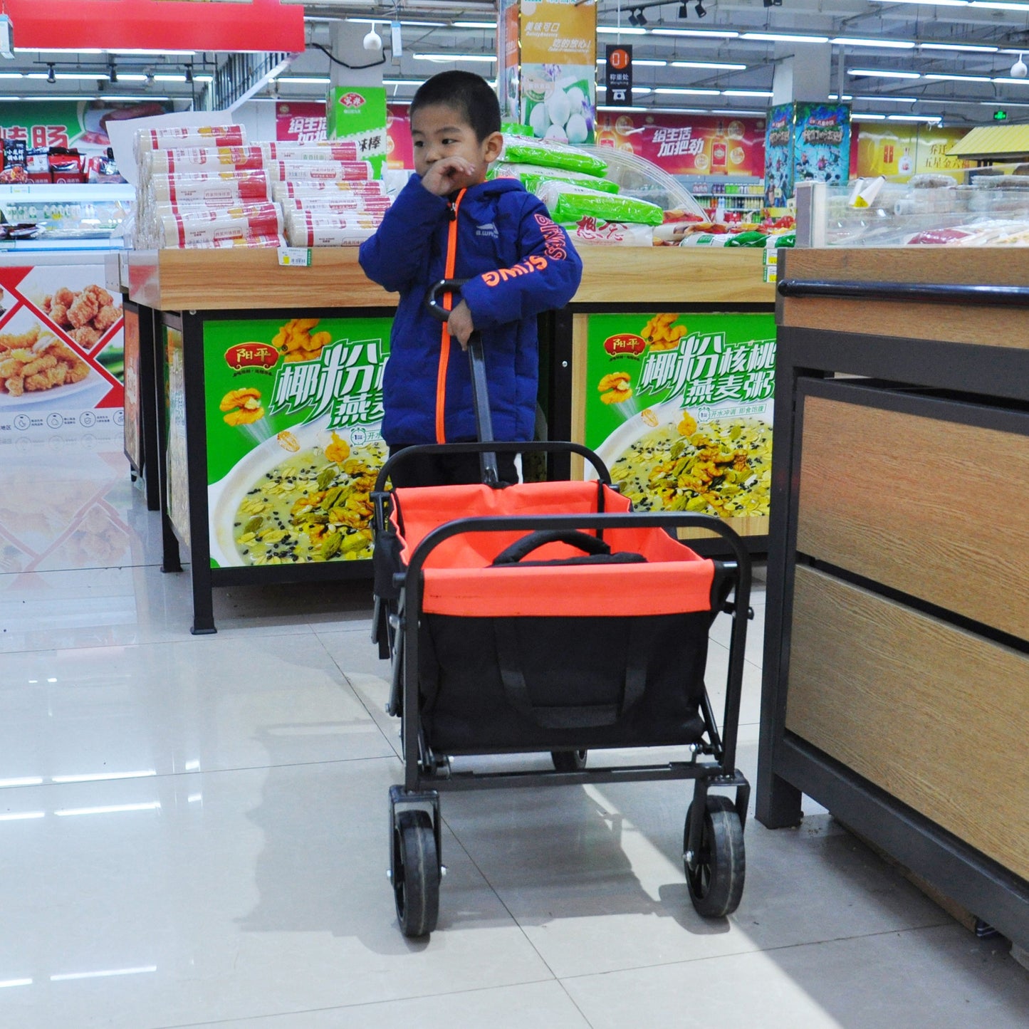 Folding Wagon Garden Shopping Beach Cart