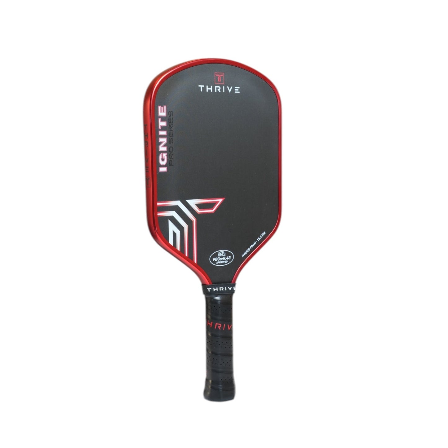 Thrive Ignite Hybrid Foam pickleball paddle red frame black surface on Tampa Home & Garden Store