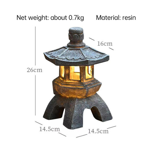 Solar-Powered Zen Garden Decor: Pagoda Lanterns & Statues - Tampa Home & Garden Store