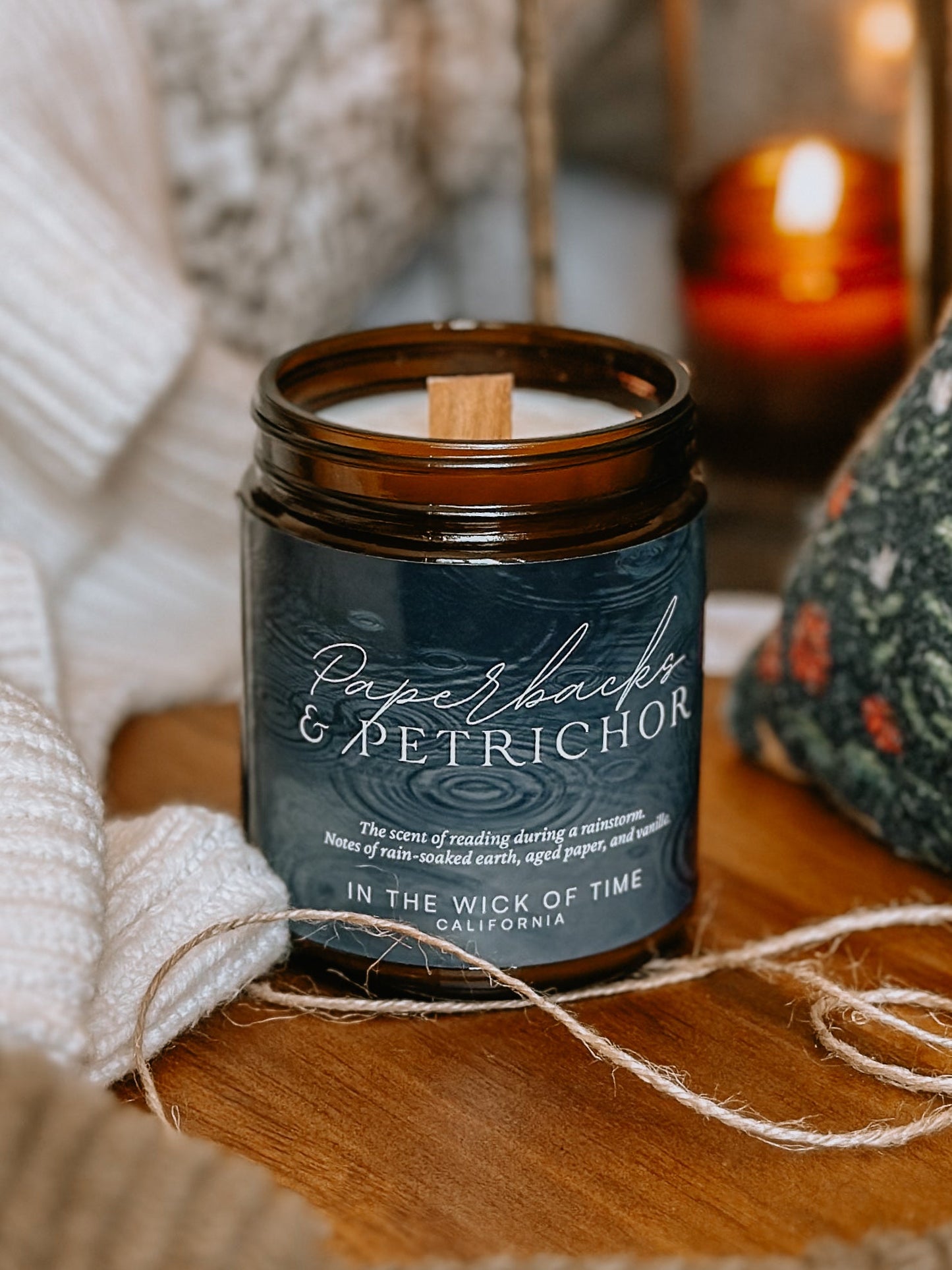 Paperbacks & Petrichor Candle