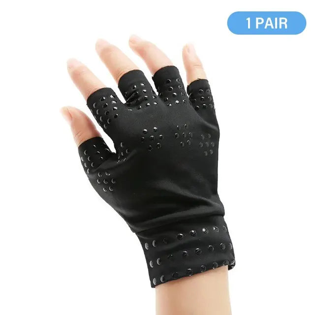 1 Pair Magnetic Therapy Gloves Wrist Support Arthritis Pain Relief Heal Joints Braces Supports Health Sport Care Hand Massager - Tampa Home & Garden Store
