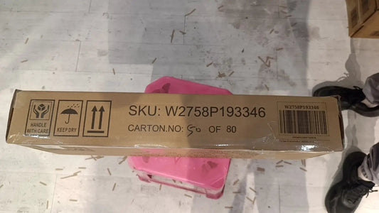 Frameless Double Sliding Shower Door Chrome box SKU W2758P193346 carton 50 of 80 VIP on Tampa Home & Garden Store