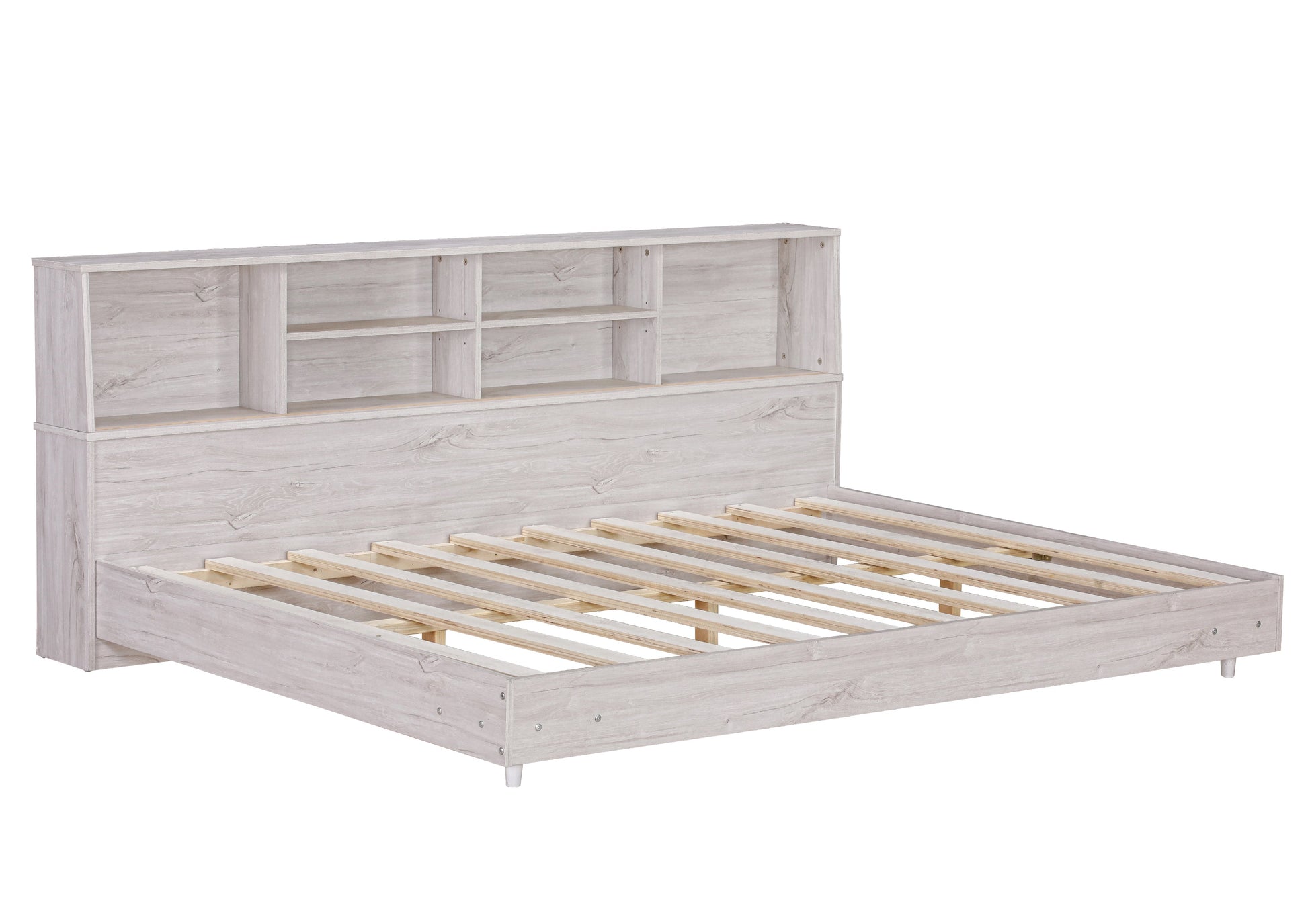 Full Size Daybed Frame with Storage Bookcases White Oak - Tampa Home & Garden Store