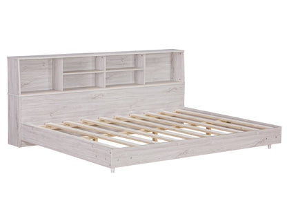 Full Size Daybed Frame with Storage Bookcases White Oak - Tampa Home & Garden Store