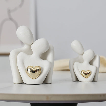 Creative couple figure decoration Newlywed home decoration Lover sculpture decoration figure desktop living room bookshelf decor - Tampa Home & Garden Store
