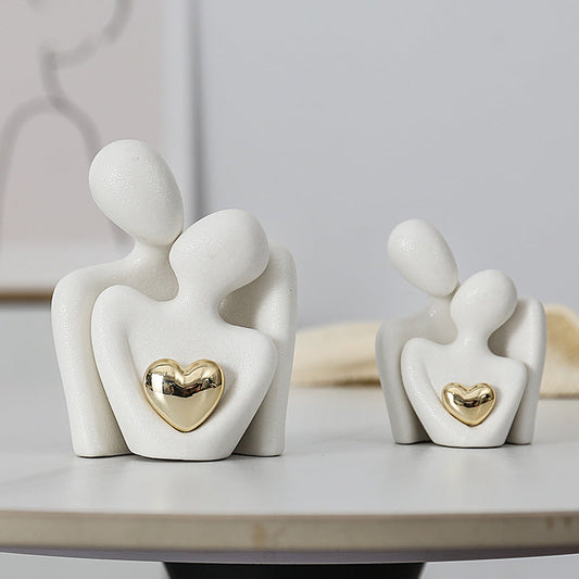 Creative couple figure decoration Newlywed home decoration Lover sculpture decoration figure desktop living room bookshelf decor - Tampa Home & Garden Store
