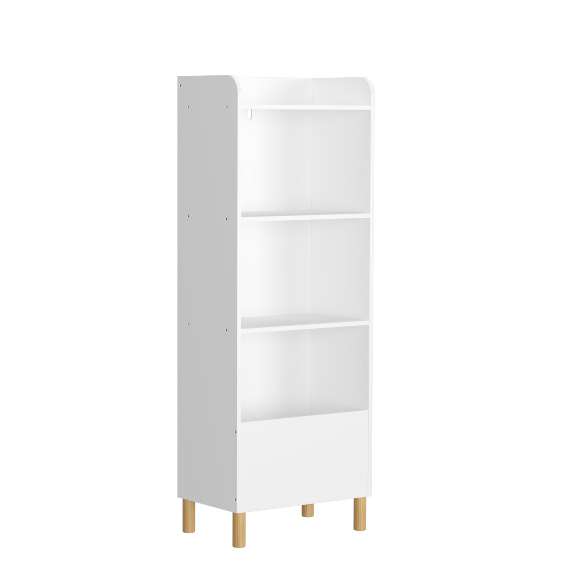 Kids 4-Tier Bookcase Children's Book Display Bookshelf Toy Storage Cabinet Organizer for Children's Room Playroom - Tampa Home & Garden Store