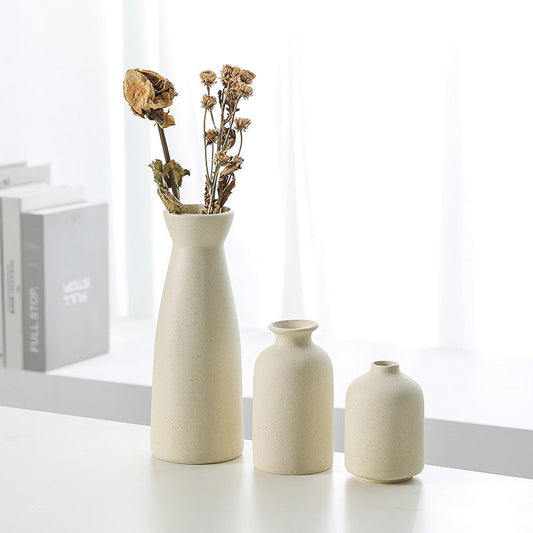 Ceramic vase decoration home living room wine cabinet flower planter modern decorative flower set of 3 pieces - Tampa Home & Garden Store