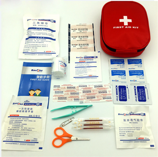 Paquete de 25 unidades/paquete Botiquín de primeros auxilios seguro para acampar, hacer senderismo, coche, kit de emergencia médica, paquete de tratamiento, supervivencia en la naturaleza al aire libre
