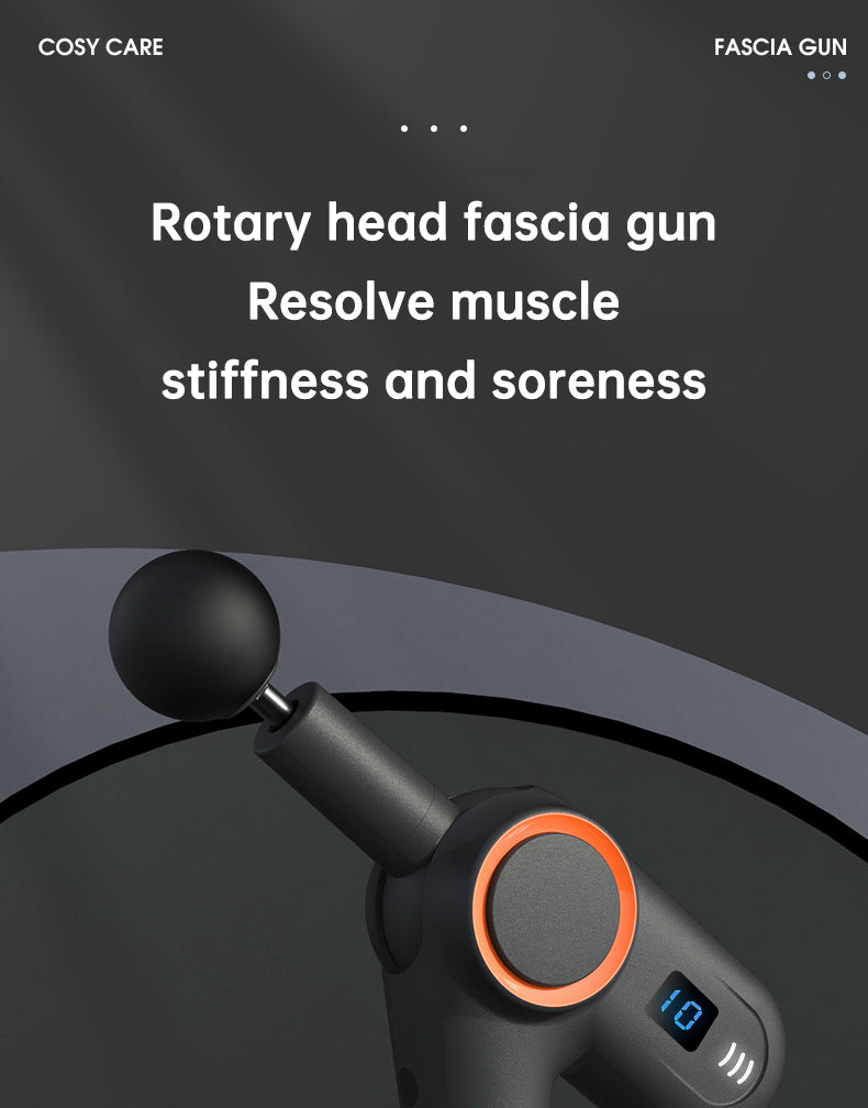 900-turn fascial gun USB charging massage angle rotatable full body muscle massage machine gun - Tampa Home & Garden Store
