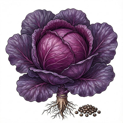 CABBAGE Seeds, Red Acre - Tampa Home & Garden Store