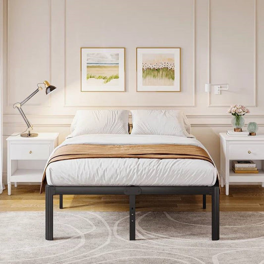 California King size Heavy Duty Metal Bed Frame with Round Edge Legs - Tampa Home & Garden Store