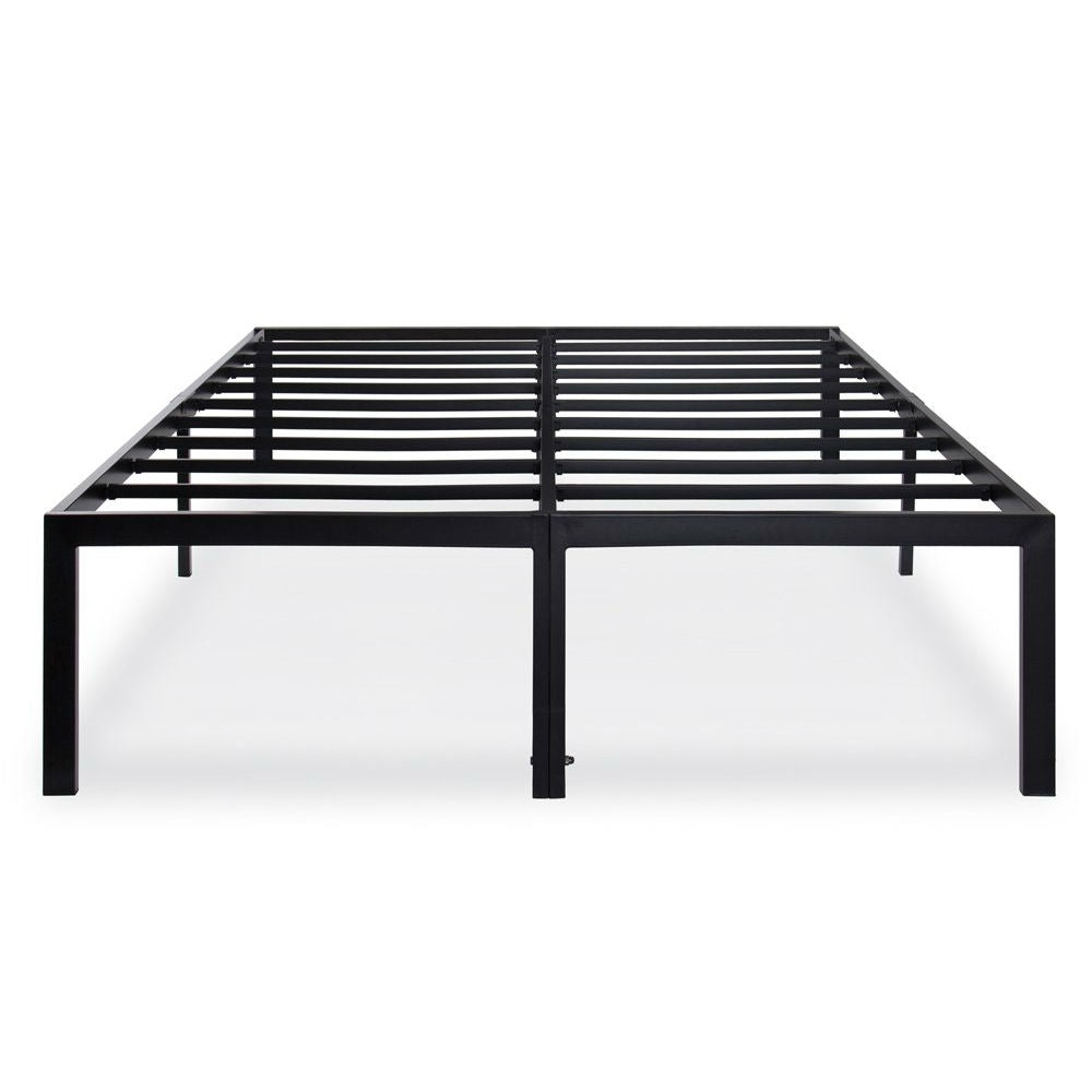 Base de cama de metal tipo plataforma California King de alta resistencia de 18 pulgadas de altura