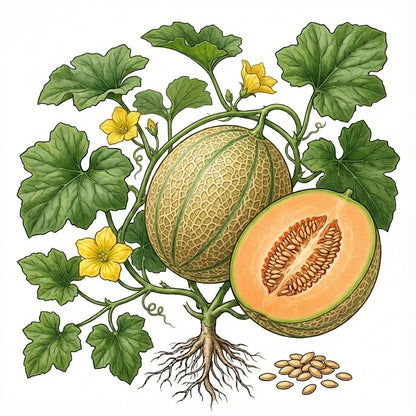 CANTALOUPE Seeds, Hearts of Gold - Tampa Home & Garden Store