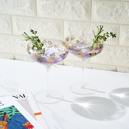 Trevi Champagne Coupe Cocktail Glass Pair Of Two