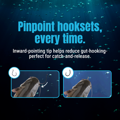 Anzuelos circulares Reaction Tackle Heavyweight para bagre - Anzuelos de pulpo descentrados (paquete de 25) - Nuevos