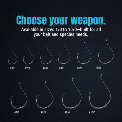 Anzuelos circulares Reaction Tackle Heavyweight para bagre - Anzuelos de pulpo descentrados (paquete de 25) - Nuevos