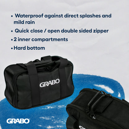 GRABO Canvas Carry Bag, black durable canvas with sturdy straps and GRABO logo on Tampa Home & Garden Store