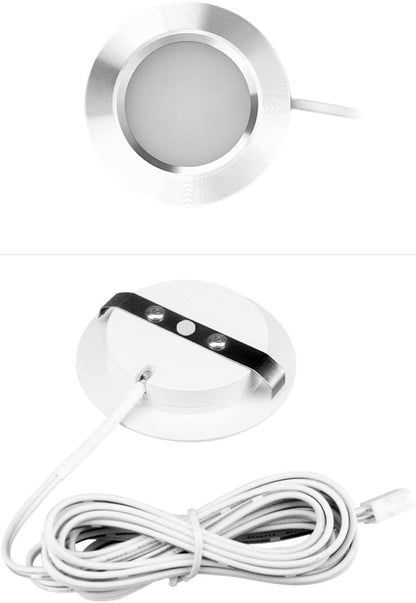 CBA02 2-Pack 12V 3W Round LED Dimmable Aluminum Recessed Cabinet Light Fixture - Tampa soil911.com